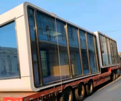 Дома контейнера белого дома контейнера складчатости серого цвета Prefab отделяемые складные