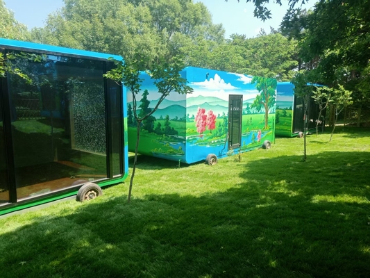 Изготовленная на заказ Prefab складная конструкция панели сэндвича Pu дома контейнера модульная стальная