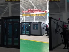 20-футовый серый расширенный контейнерный дом с стальной дверью для отеля